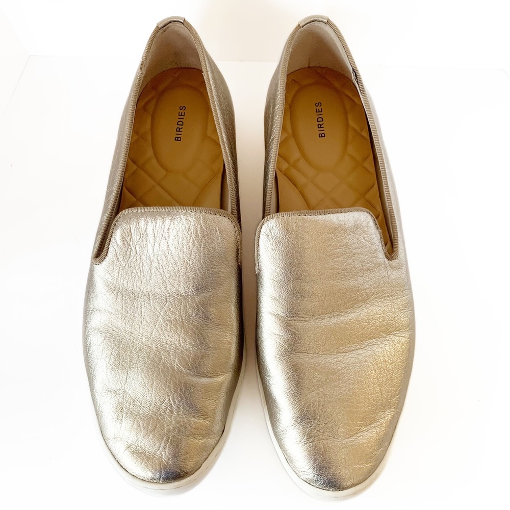 BIRDIES Swift Slip-On Gold Sneaker Sz 8.5